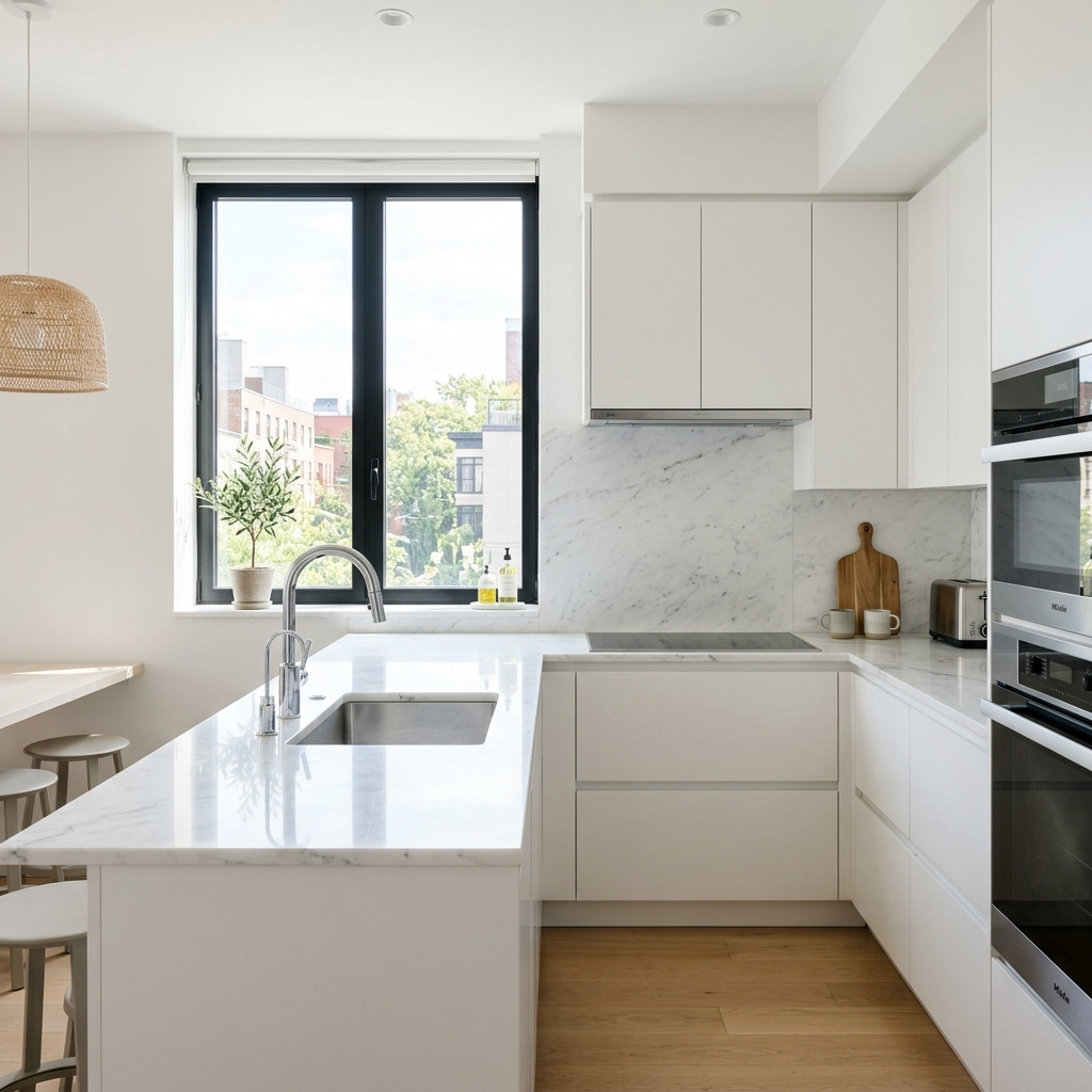 Modern clean kitchen interior representing tenancy cleaning standards